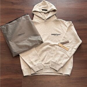 Fear of God Essentials Hoodie SS22 Light Oatmeal Size S Oversized